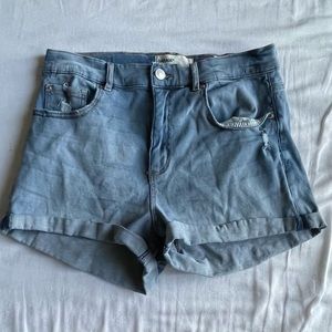 GARAGE BLUE DENIM SHORTS